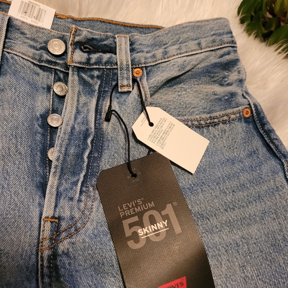 COPY- Levis 501 skinny jeans new with tags - Picture 3 of 10